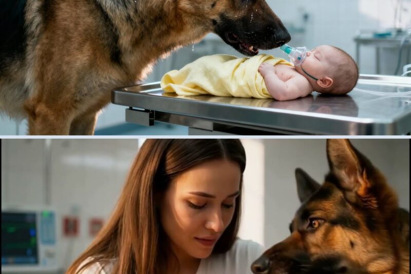 A German Shepherd visits a dying baby in its final moments – what he did moved the entire world.