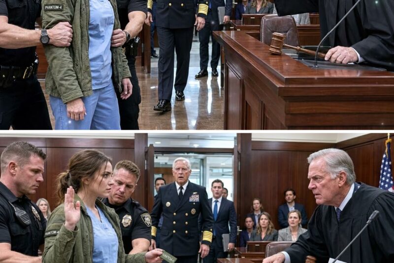 “Take that off!” the judge shouted at the nurse – until a SEAL admiral heard her call sign.