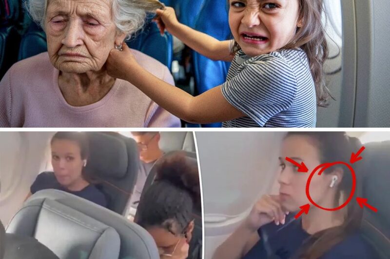 Child Won’t Stop Harassing Elderly Woman On Airplane. Mom Turns Pale After The Elder Woman Does This