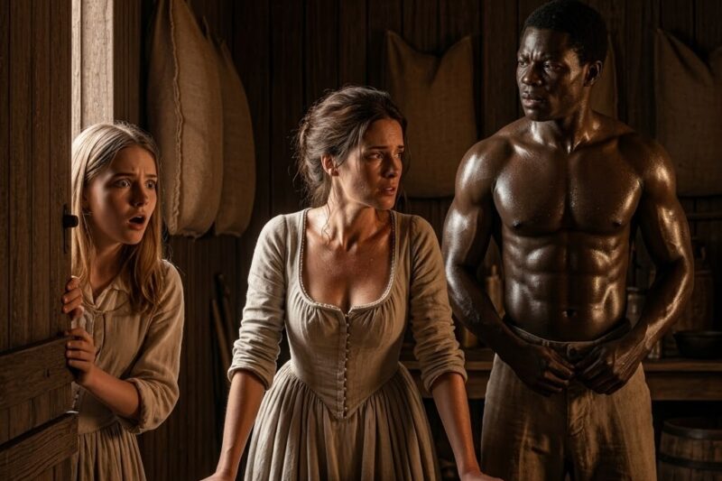 The landlady’s daughter heard a scream coming from the storage room and went out to see whose voice it was…