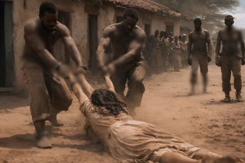 Slaves kill and drag mistress through the slave quarters without mercy… It was the price paid for the death of the children.