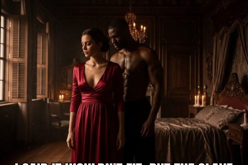 I said it wouldn’t fit, but the slave applied a little saliva and… my God, what a feeling of…