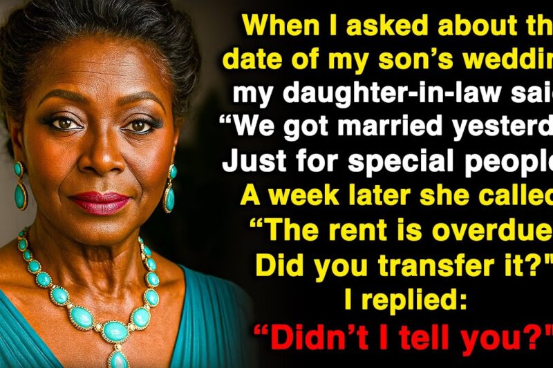 I asked when the wedding is and my daughter-in-law said: “We got married yesterday!”