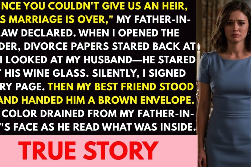 My Father-in-Law Slid Divorce Papers Across the Table at Thanksgiving—But My Best Friend’s Envelope Left Him Shaking